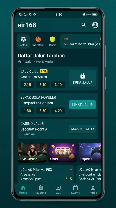 Tampilan link alternatif air168