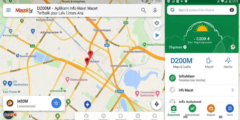 Tampilan antarmuka D200M yang menampilkan informasi lalu lintas pintar.