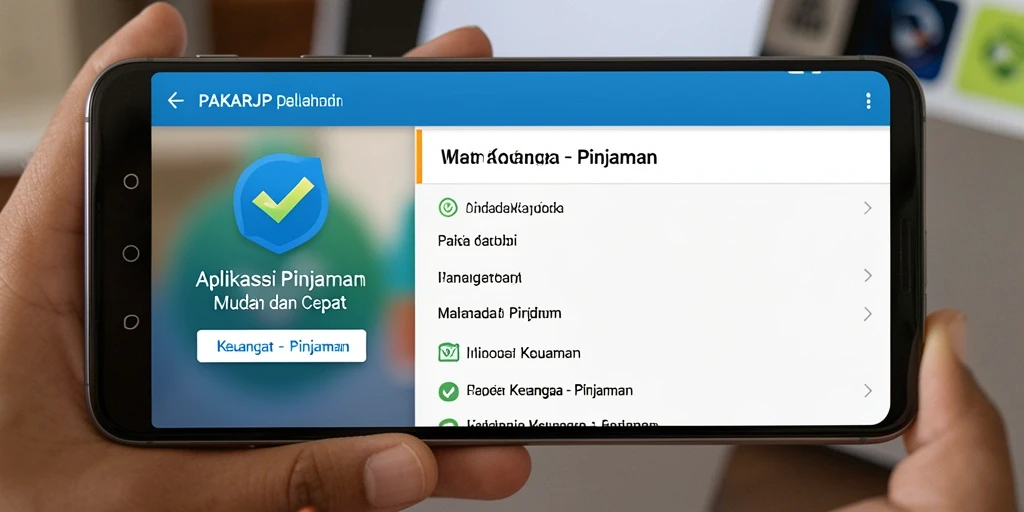 Antarmuka PAKARJP yang ramah pengguna untuk pengajuan pinjaman.
